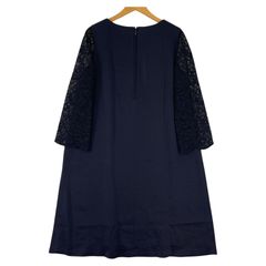 23区 APPLAUDIR アプロディール レーススリーブ Aラインワンピース size40/ネイビー