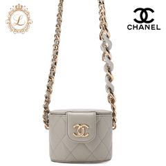 CHANEL シャネル　チェーンショルダーバッグ　 マトラッセ　 バニティ　ラムスキン　ミニサイズ（ゴールド金具） レディース バッグ  レディース 【中古】【送料無料】