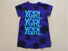 エックスガール x-girl first stage アウトレット 子供服 女の子 2歳 約 90cm ベビー服 半袖 ワンピース 紫 ミッキーマウス ウォルトディズニー ロゴ 春 夏 ★4 ガールズ 女児 キッズ ベビー 【中古】 リサイクル