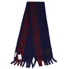 未使用 ロエベ LOEWE マフラー ストール フリンジ モヘア ウール レディ