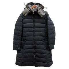 ブージュルード Bou Jeloud リバーシブル ダウン コート フード付き ジップアップ ブラック グレージュ 38 564917