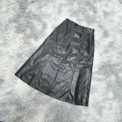 【美品】GU  ジーユー  ロングスカート【L】ヴィンテージ  カジュアル  レディース  黒系  ブラック  【送料無料】