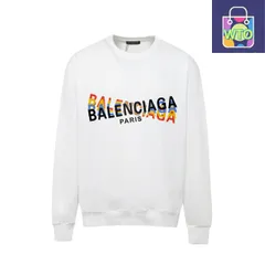 【本日限定特価】Balenciaga メンズ＆レディース スウェットシャツ プリント 400g カタログカラー S-XL [本日特価|新品未使用品]