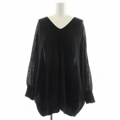 ミューズ ドゥーズィエム クラス 21SS URBAN Vネック プルオーバー ニット カットソー 長袖 麻 リネン 黒 ミューズ ドゥーズィエム クラス MUSE de Deuxieme Classe 21SS