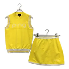 PING - coco 中古 ピン PING レディース セットアップ M 黄 イエロー 軽量ニット素材 春夏 PING - coco 中古 ピン PING レディース セットアップ LL 黄色