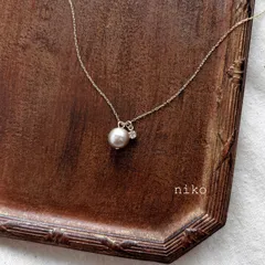 ◆ 23 プラチナ 8mm クリスタル パール ジルコニア ネックレス 40cm ◆　定番 人気 上品 シンプル アクセサリー 結婚式 卒業式 入学式 オフィス　☆シルバー変更可