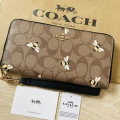 送料無料・名入れ彫刻 コーチ COACH ビープリント シグネチャー ハチ蜂