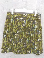 ◇ green label relaxing UNITED ARROWS サイドジップ 総柄 ミニ スカート サイズ38 マルチ レディース 【中古】 【1002800982899】