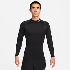  ナイキ インナーシャツ 長袖 メンズ NIKE ナイキ プロ Dri-FIT モックネック 吸汗速乾 トレーニング ランニング スポーツウェア 黒 ブラック 男性 トップス/FB7909-010