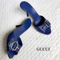 【美品】GUCCI グッチ GG キャンバス ホースビット ミュール サンダル 即決！美中古 】GUCCI グッチ サンダル ミュール ハイヒール