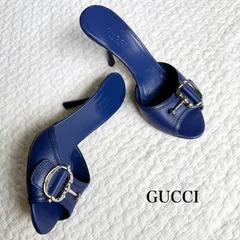 ★使用感少美品★グッチ ミュール 36.5 サンダル GG ウッドソール ☆GUCCI グッチ ホースビット付き スライド サンダル ミュール