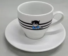 【中古】マグカップ・湯のみ 江戸川コナン カップ＆ソーサー 「名探偵コナン」 コナン探偵社限定