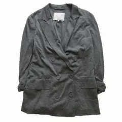 3.1 Phillip Lim 3.1 フィリップリム ダブルブレスト テーラードジャケット ピークドラペル グレー サイズS レディース 【中古】のサムネイル