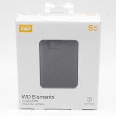 【新品未開封】WD Elements Portable WDBU6Y0050BBK-WESN 外付けハードディスク 5TB HDD ポータブル ウエスタンデジタル 本体