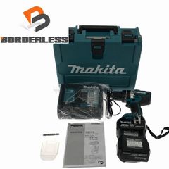 ☆未使用品☆makita マキタ 18V 充電式震動ドライバドリル HP484DRGX バッテリ2個(6.0Ah) 充電器 ケース付 振動ドリルドライバー 110350のサムネイル