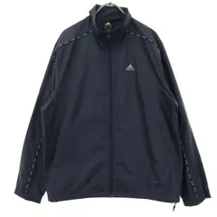 美品 adidas アディダス ワンポイントロゴ 長袖 ウインドブレーカー S ネイビー メンズ 古着