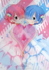 【中古】クリアファイル ラム＆レム(アニメイラスト描き下ろしver.) A4クリアファイル 「Re：ゼロから始める異世界生活 Re：ゼロから始めるラムとレムの誕生日生活2018 in渋谷マルイ」