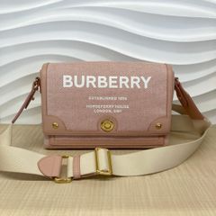 【中古】 BURBERRY （バーバリー） ﾎｰｽﾌｪﾘｰ ﾌﾟﾘﾝﾄ ｷｬﾝﾊﾞｽﾉｰﾄ ｸﾛｽﾎﾞﾃﾞｨﾊﾞｯｸﾞ バッグ ショルダー/メッセンジャーバッグ Shoulder Bag Pink ピンク used:A