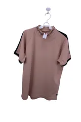 【美品】TIGORA(ティゴラ) 半袖モックネックシャツ ベージュ メンズ L ゴルフ用品 2412-0998 中古