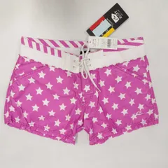 【未使用】ラスティ ボードショーツ ハーフパンツ サーフパンツ 水着 星柄 M HPK 932-401 レディース RUSTY