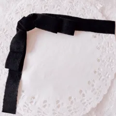 ❤️302 ベロアドロップリボンクリップピン❤️ブラック