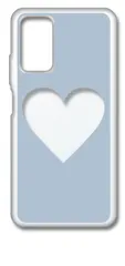 【新品未使用】Redmi 9T シャオミ クリア ハードケース (ブルー) ハート窓 アレンジ くすみカラー カバー スマホケース cl-red9t-364