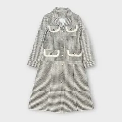 JYOYUU BOUTIQUE ミックスツイードロングコート 女優ブティック コート Sサイズ アウター レディースのサムネイル