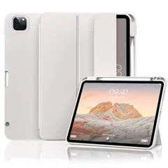 【在庫セール】第4/3/2世代 (2022/2021/2020) オートスリープ/ウェイク機能搭載 Apple ケース Pencil収納・スタンド付き 11インチ スマートカバー ソフトTPU Pro 薄くて軽い iPad 耐衝撃 三つ折りスタンド Aoub