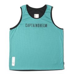 【美品】Captains Helm Tokyo キャプテンズヘルム タンクトップ サイズ:L / 24SS リバーシブル テック タンクトップ (REVERSIBLE DRY TANK-TOP) / アクア ブラック / トップス カットソー【メンズ】【中古】