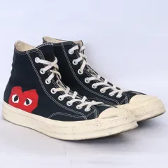 28.5cm CONVERSE × PLAY COMME DES GARCONS チャックテイラーオールスター70ハイコムデギャルソン ブラック 150204C