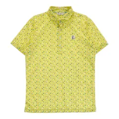 サイズ：L AND PER SE アンパスィ  半袖ポロシャツ 総柄 グリーン系 [240101499158] ゴルフウェア メンズ ストスト