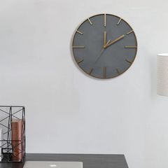 【人気商品】店舗 高級 カフェ インテリア ホテルライク アナログ時計 セメント吹付け 木製 29.5cm 掛け時計 ウォールクロック おしゃれ BT-118GY 北欧 【WNJAPAN】壁掛け時計