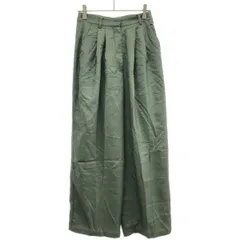 CLANE クラネ 20AW GLOSS WEAVE TUCK PANTS グロスウェーブタックパンツ 19110-7111 グリーン系 0