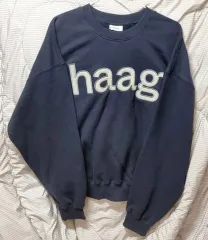 haag ネイビー スウェット　ヘイグ haag(ヘイグ) スウェット・トレーナー(レディース) - 海外通販の