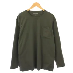 ハンティングワールド HUNTING WORLD Tシャツ ロンT 長袖 クルーネック ストレッチ ロゴ L カーキ /BBのサムネイル