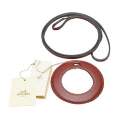 エルメス Hermes ネックレス ルーペ ワインレッド  チャーム Pocketverre-gaine cuir miroir roud in the レディース F-YA1016