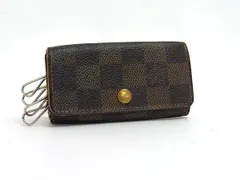 LOUIS VUITTON ルイヴィトン N62631 ダミエ ミュルティクレ4 4連 キーケース 鍵入れ メンズ レディース ブラウン系 DJ0298