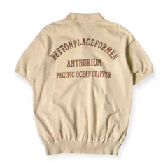 PEYTON PLACE FOR MEN ペイトンプレイス 背面 デザイン 半袖 コットン ニット セーター F/アイボリー メンズ