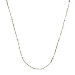 【B：シルバー × 45cm】[Cream dot. クリームドット公式] ネックレス レディース   ステンレス製 金属アレルギー つけっぱなし サージカルステンレス 1mm幅 極細 ショート スキンジュエリー 5タイプ 大人