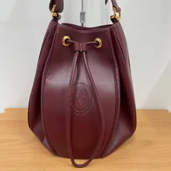 【極美品】 カルティエ 巾着 バッグ マスト ワンショル カード 保存袋付き カルティエ巾着ショルダー 美品 美品】 カルティエ 巾着バッグ マスト