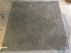 【来店引取限定】【中古】【10枚】樹脂製敷板 1200mm×1200mm×15mm ネオプラボード 樹脂 敷板 プラ敷 工事 駐車場 軽量 黒