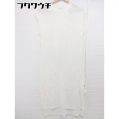 ◇ ●新品● ◎ LOWRYS FARM タグ付き コットン ニット ノースリーブ 膝下丈 ワンピース サイズM ホワイト レディース 【中古】 【1105280004966】