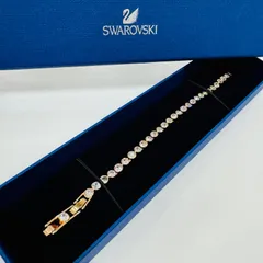 A【保管品】SWAROVSKI スワロフスキー ブレスレット ゴールド ブランド アクセサリー レディース 箱付き プレゼント ギフト