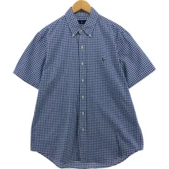 古着 ラルフローレン Ralph Lauren BLAKE ギンガムチェック 半袖 ボタンダウン チェックシャツ メンズL相当/eaa564014