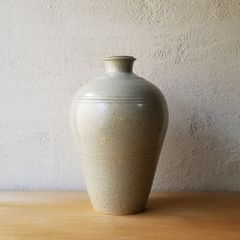 灰釉瓶子　瀬戸　 ( 壺 壷 花器 花入れ 民藝 作家 )