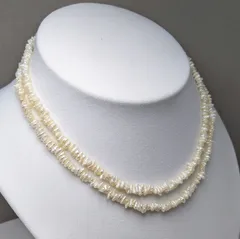 淡水真珠 ロングネックレス  バロック アレルギー症対応