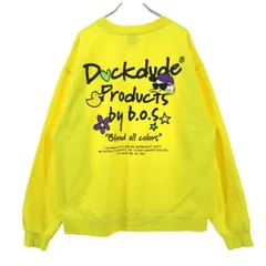 美品 B ONE SOUL ビーワンソウル バックプリント 長袖 トレーナー L イエロー メンズ 古着