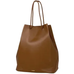 美品　JIL SANDER ハンドバッグ　2way レザー　ブラウン　ロゴ型押し JIL SANDER 新品同様 ジルサンダー シボレザー ハンドバッグ