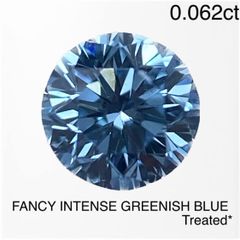 【新品】FANCY INTENSE GREENISH BLUE Treated* ダイヤモンドルース