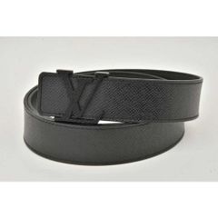 ヴィトン タイガ サンチュール LVイニシャル 35MM  レザー ベルト ノワール M0001